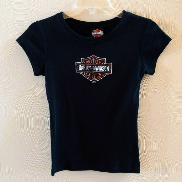 🏍️NWOT 2008 Women's Twin Cities Black Harley-Davidson Short Sleeve Shirt - Picture 2 of 8